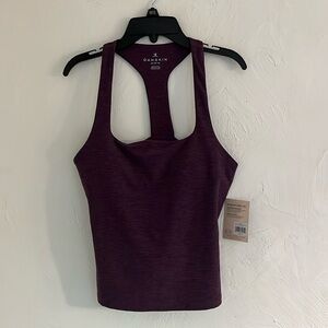 Danskin Supersoft Crop Top, Size XS, Deep Plum Heather, NWT